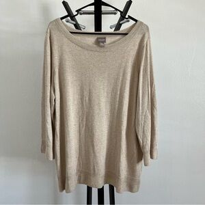 Chico's Beige Knit Top Size 3